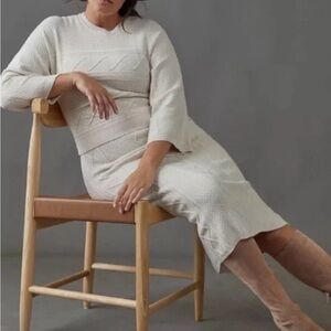 Current Air Cream Textured Sweater